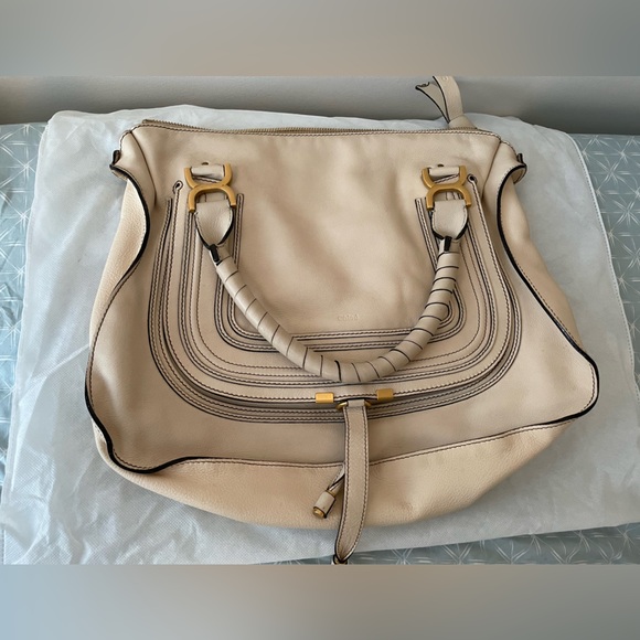 Chloe Marcie Large Double Carry Satchel Bag - Picture 15 of 16